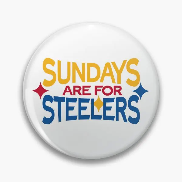 Sundays Are For Steelers  Soft Button Pin Women Fashion Hat Brooch Cute Cartoon Decor Gift Badge Metal Lover Jewelry Lapel Pin