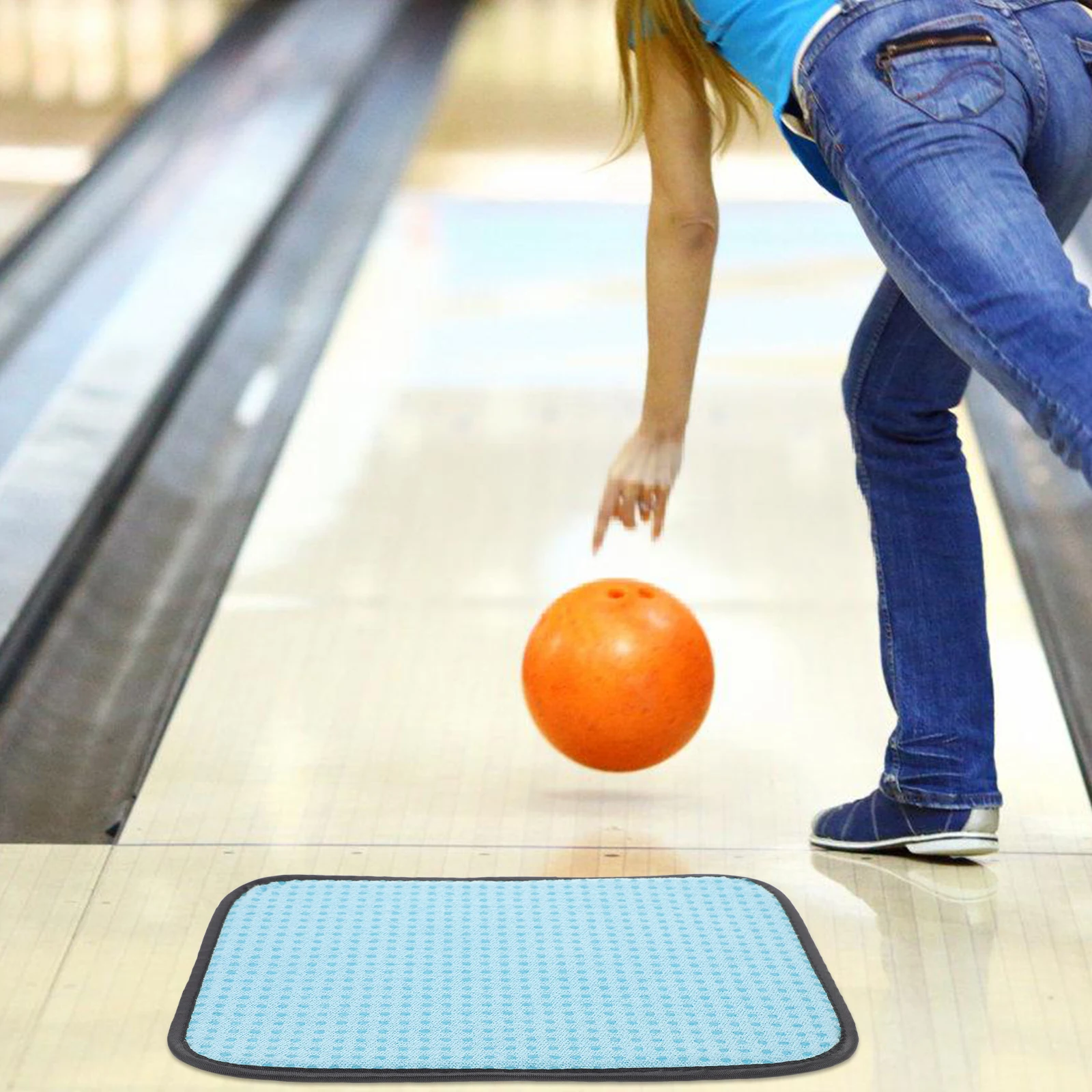 

1pcs Bowling Cleaning Pad 25x20cm Gray Professional Polishing Towel Polyester Material Ball Wiper Without Scratch Lightweight