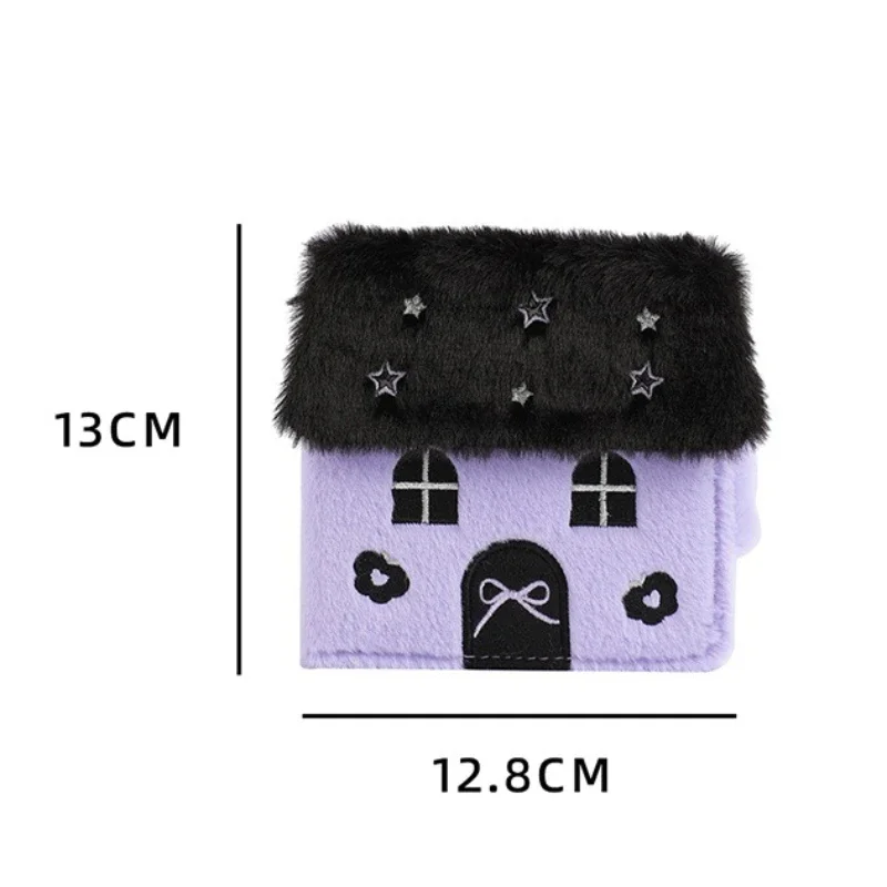 Cute Small House Plush Photo Album with Pretty Butterfly for 3 Inch Photo Card Kpop Idol Card Binder Kawaii Girls Gift Wholesale