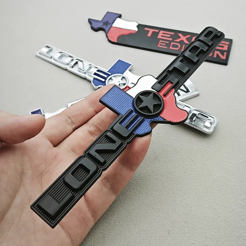 3D Metal Car Styling TEXAS EDITION LONE STAR Logo Sticker Badge Emblem For Universal Auto And Motorcycle Decorative Accessories