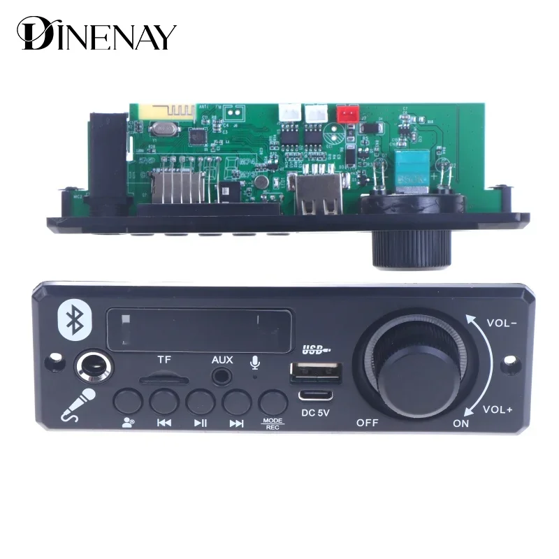 5V 2*3W Amplifier Bluetooth Decoder Board With Amplifier Microphone DIY FM Radio TF USB Car Audio Music Player Speakers