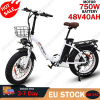 CT20 Electric Bike 750W Brushless Motor 48V40AH Dual Battery Oil Brake E-bike 20*4.0-in Fat Tire Snow Mountain Electric Bicycle