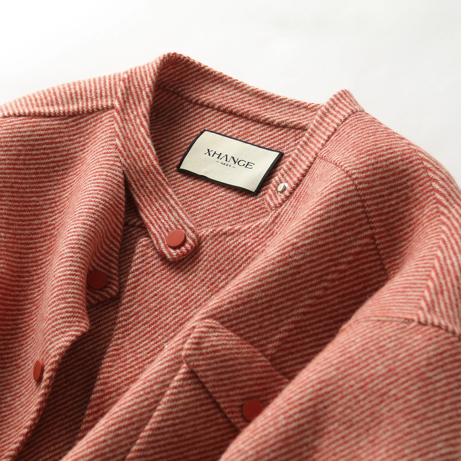 Modny płaszcz damski z dwustronnej wełny tweedowej, uniwersalny płaszcz z alpaki, stylowy płaszcz do pracy, długi płaszcz ze stójką.