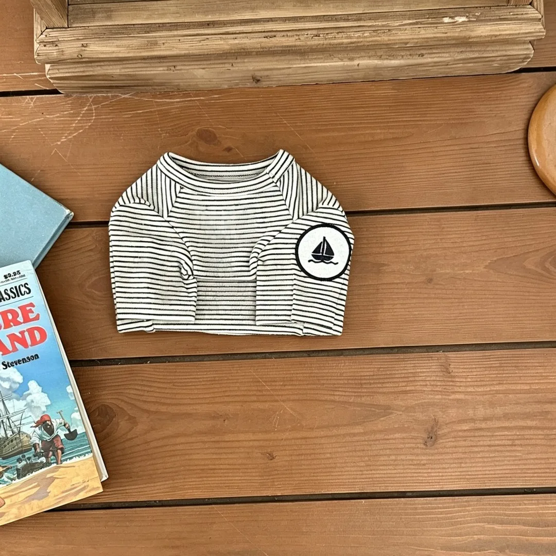 Grey Striped Pet Base Shirt Winter Puppy Warm Vest Teddy Soft Pullover Casual Two-Legged Clothes XS-XL