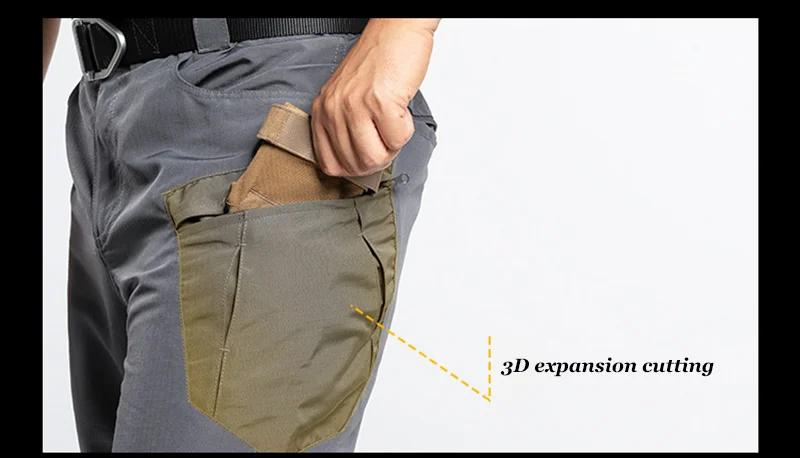Neue taktische Cargohose für Herren, reißfeste und abriebfeste Hose mit vielen Taschen, gerader Schnitt, Arbeitshose, Outdoor-Hose für Wanderungen und Trekking. – Detail 14