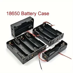 4pcs 18650 Battery Holder with Wire 3.7V/7.4V/11.1V/14.8V 1/2/3/4 18650 Holder Box for 18650 Battery with Connect Lead