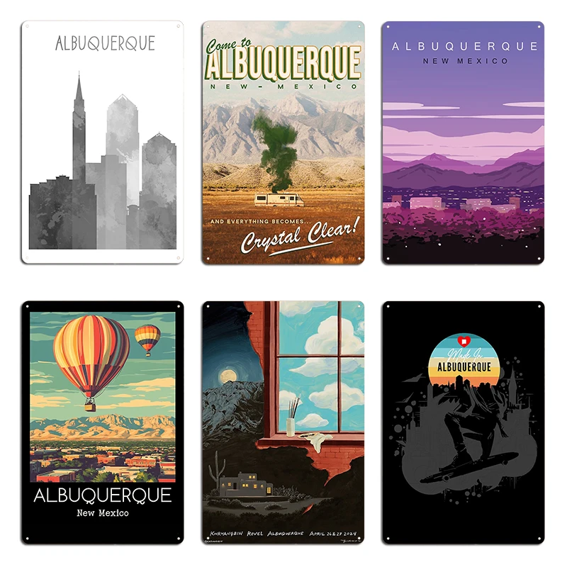 Come to Albuquerque Balloon Fiesta 1988 Metal Sign Garage Decoration Vintage Wall Cave Club Bar Tin Sign Posters
