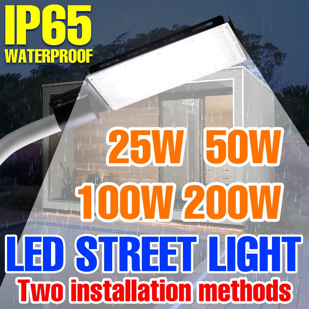 

Уличный светодиодный светильник 200 Вт, AC220V, водонепроницаемый прожектор для двора, сада, сарая, настенное освещение, холодный/теплый белый свет