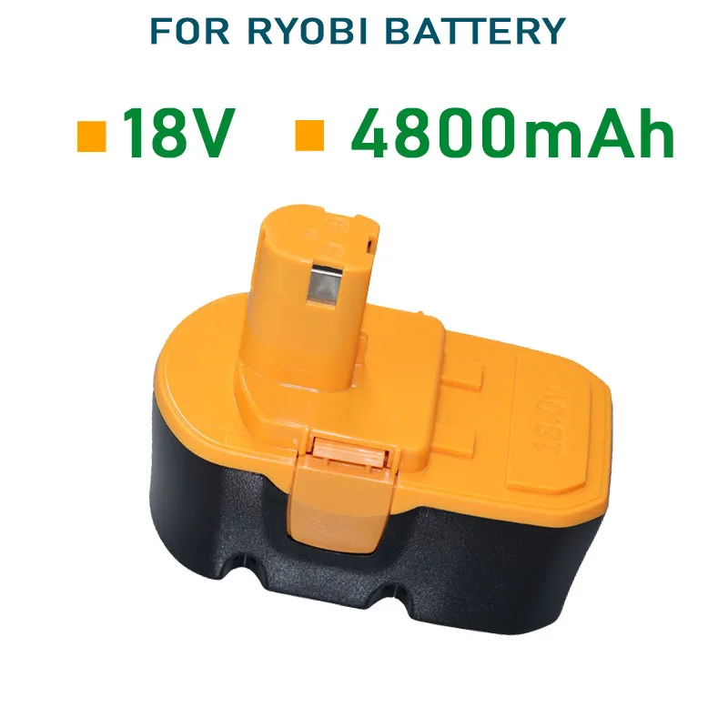 

For 4800mAh 18V Replacement Battery Compatible with Ryobi P100 P101 ABP1801 ABP1803 BPP1820 Cordless Power Tools