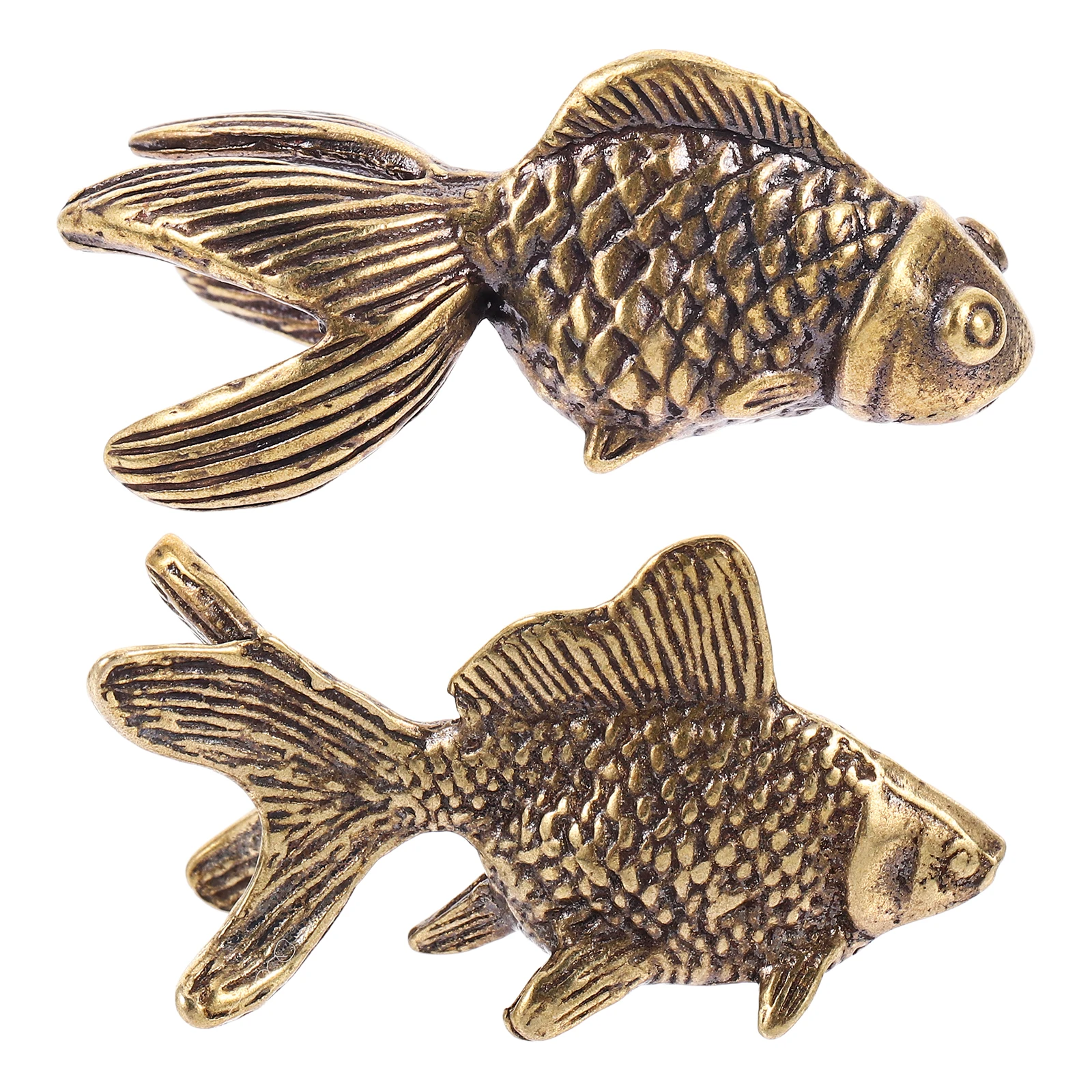 

Bronze Goldfish Tea Pet Brass Figurine Figurines Sculpture Statue Vintage Home Decor