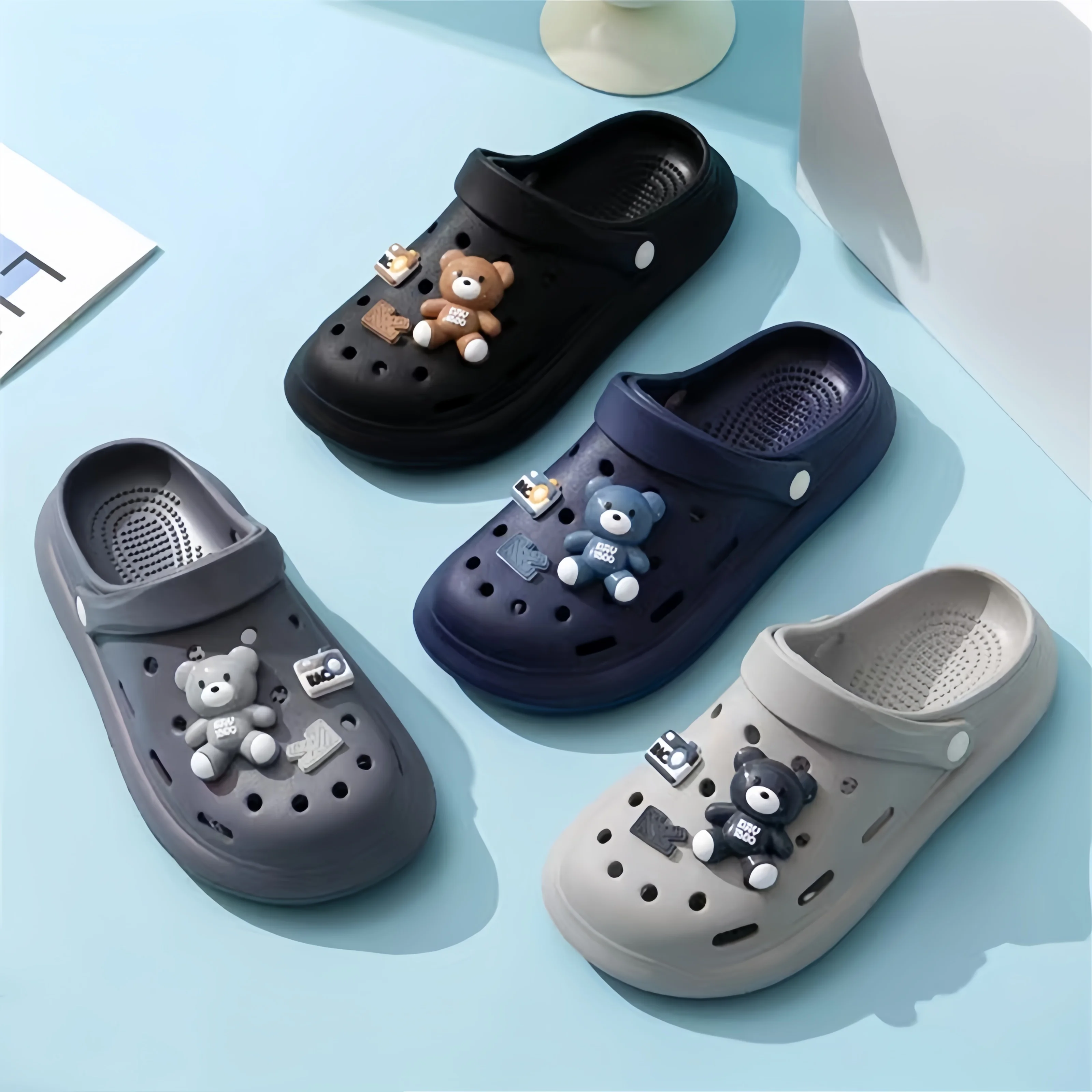 Summer Frenzy Slippers Soft Beach Cloud Platform Bear Slipper Men Shoes Indoor Bathroom Slides Outside EVA Sandals Ultra-Soft