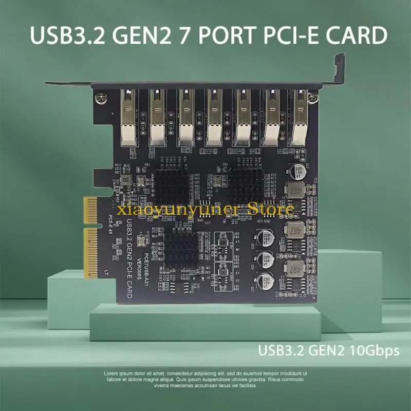 P9JB Multiports USB 3.2 Interfaces Expansion PCIe Card with Easy Installation for PC Data Centers Devices Accessory