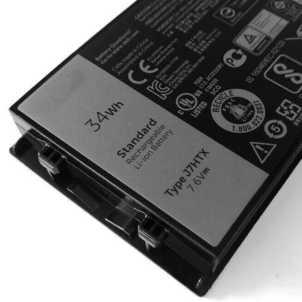 Imagem -03 - Original Genuíno 7xntr 7.4v 26wh Bateria do Portátil para Dell Latitude 7202 7212 Robusto Extremo Tablet J7hx 34wh Novo