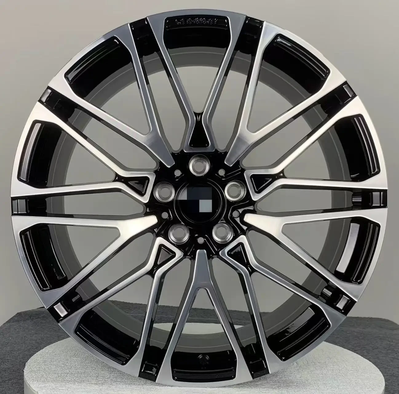 Hot Selling 15-24 Inches T6061 Aluminum Forged Wheel Rim Custom bright black car surface Wheels