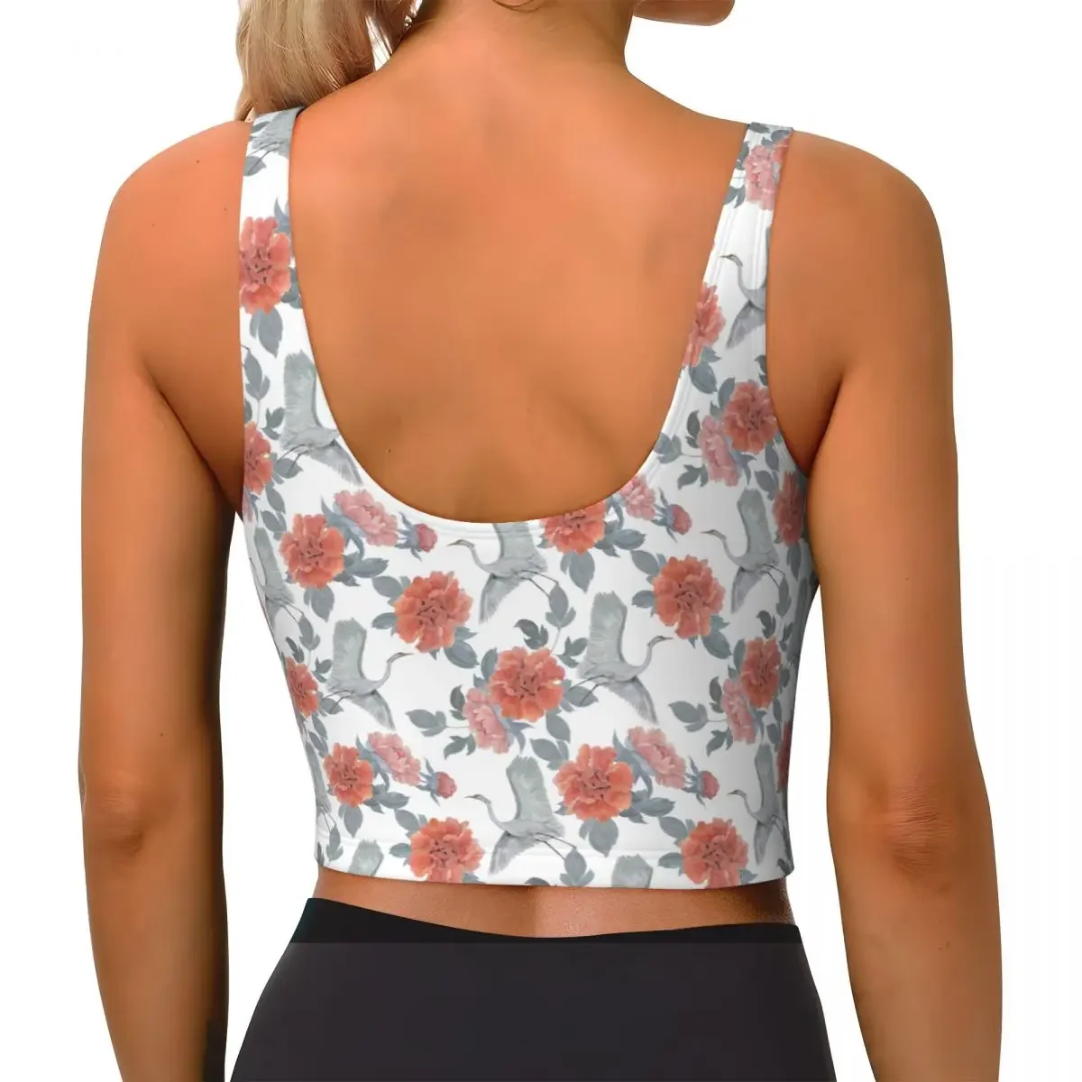 요가 조끼 여성 체육관 스포츠 크롭 탑 수채화 Peones 및 플라잉 Garza streetwear 운동 통기성 탱크 탑 여성