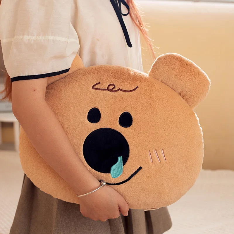 

Kawaii Snotty Persimmon Pepper Bear, плюшевая кукла-животное, медведь, коричневая игрушка, подушка, мягкий подарок для детей