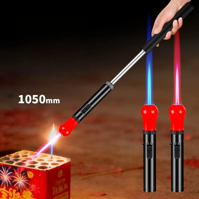 New Outdoor Expandable Inflatable Lighter High Temperature Spitfire Gun Camping Barbecue Moxibustion Expansion Portable Lighter
