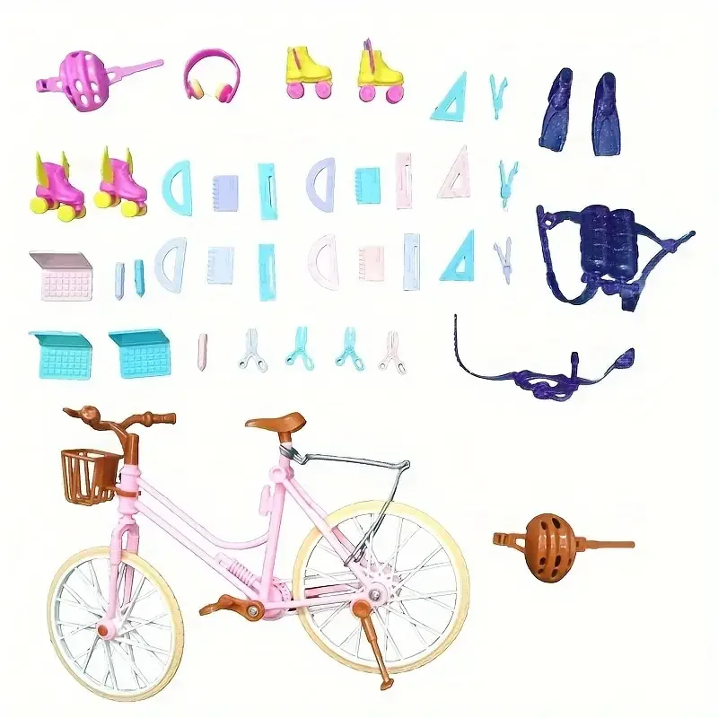 Kawaii Items Mini Bike Kids Toys Sport Shoes Learning Tools Best Birthday Present For Children Girl DIY Game Christmas Gifts