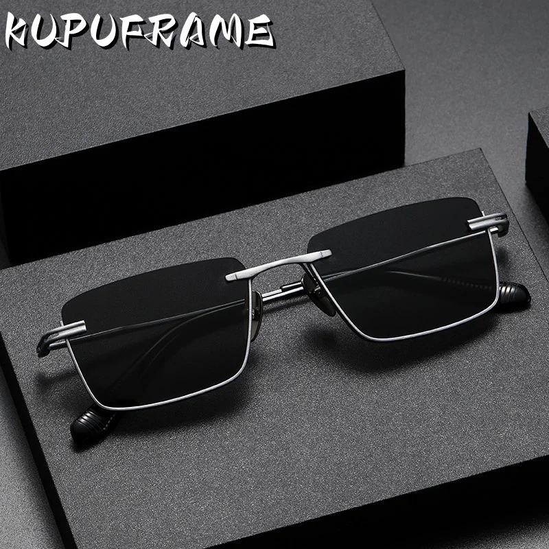 

KUPUFRAME American Luxury Brand Designer Classic Fashion Sunscreen Trend Pure Titanium uv400 DTX416 Polarized Sunglasses