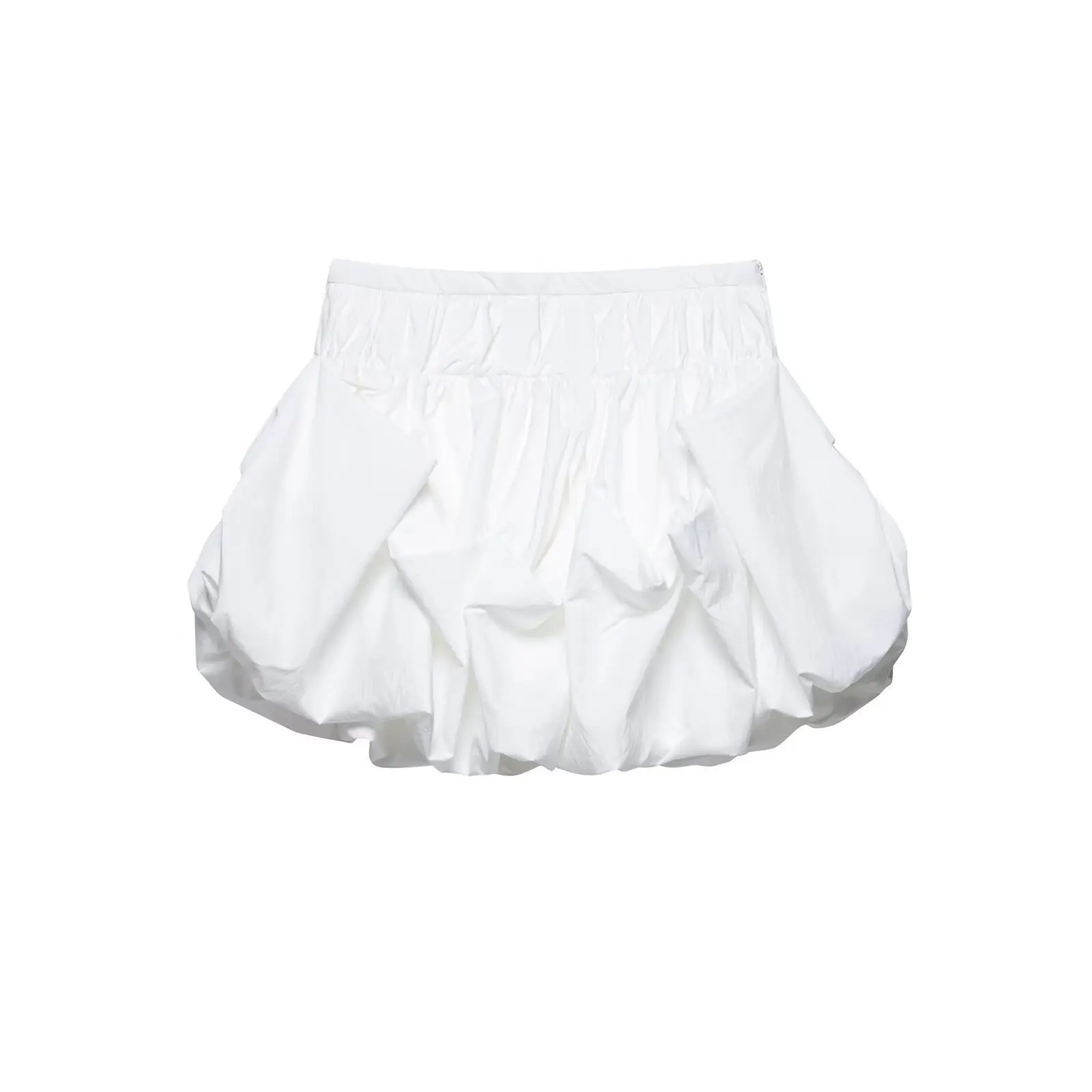 

White Mini Skirt Women's 2025 Summer High Waist Folding Slim Fit A-line Mini Skirt Sweet and Fashionable Versatile Half Skirt