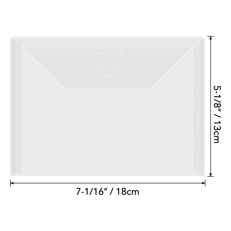 7X5in Storage Envelopes,Resealable Plastic Envelopes Pockets Storage Bag For Clear Stamp,Die Cuts,Scrapbook Paper