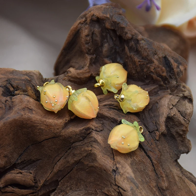 

10pcs/lot DIY Mix Jewelry Accessories Resin Three-dimensional Strawberries Pendant For Charms Phone Bracelet