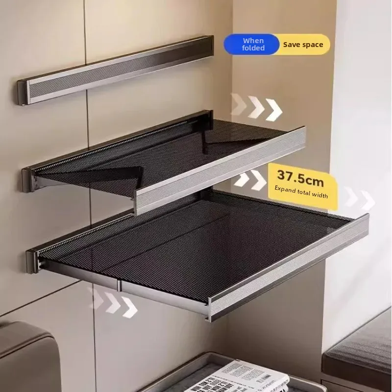 Invisible folding towel holder in the bathroom, toilet and toilet to put clothes.