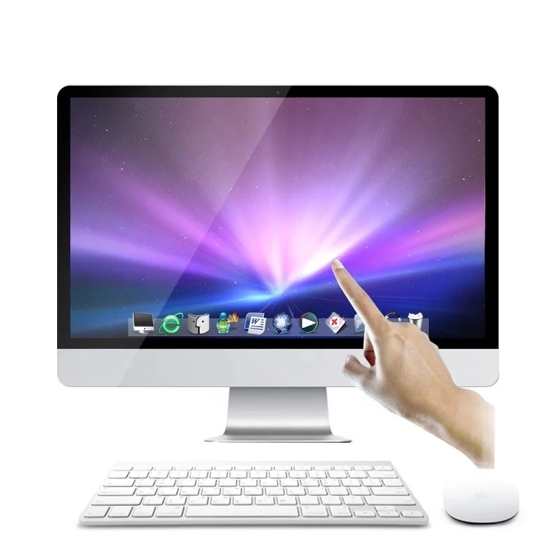 Super Thin computer all-in-one pc HD screen back light business all in one pc desktop support