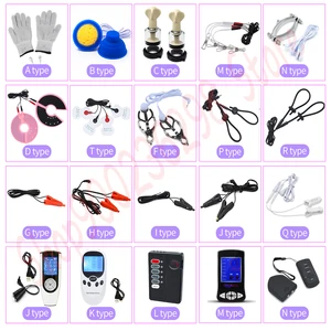 Pinces à tétons à chocs électriques BDSM bondage pour les lèvres et stimulateur du clitoris/pénis Massage E-stim Gant/serviette SM rouleau sextoy pour couple 8 meilleures pinces à lèvres en vente - No 8