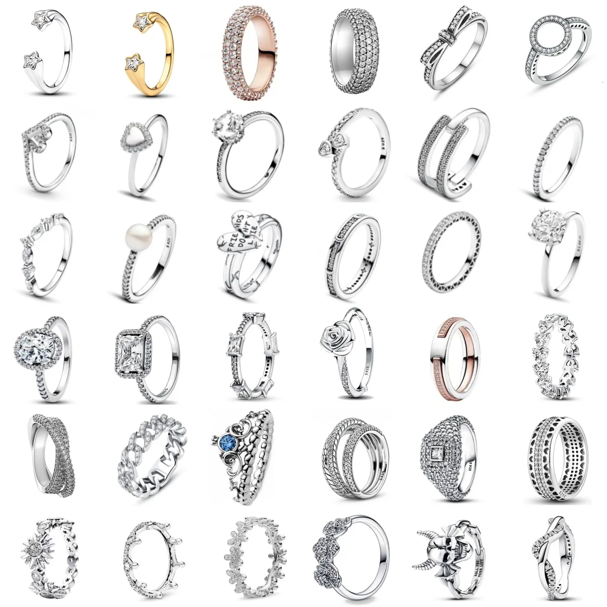 

Новое кольцо из серебра 925 пробы с бесконечной инкрустацией в виде розы с цирконом, предназначенное для женщин, как обручальное кольцо и ювелирное изделие в подарок