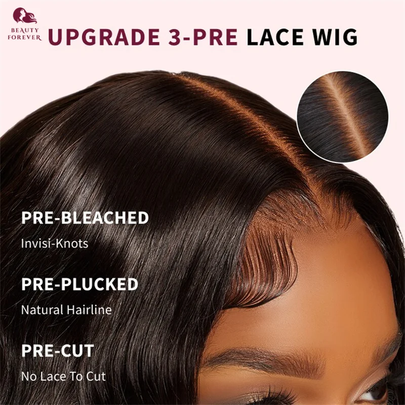 Dichte 250 % 13 x 6 HD Lace Frontal Perücke vorgezupft gluless brasilianische Körperwelle HD Lace Frontal Echthaar Perücke Beauty Forever