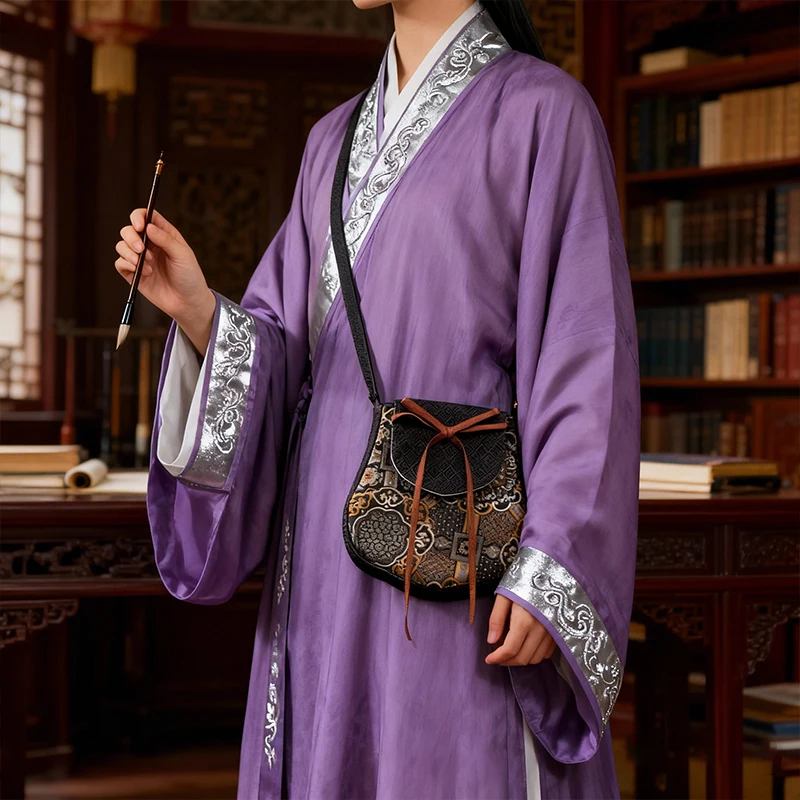 Chinese Style Guofeng Vintage Shoulder Bag Artistic National Trend Style Women Crossbody Bag Patchwork Fabric Hanfu Coin Purse