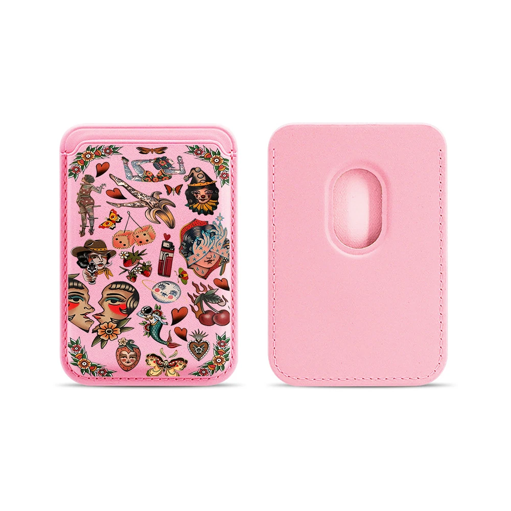Retro Cowgirl INS Leder-Kartenetui Handyhülle Kartenhalter Geeignet für alle iPhone-Hüllen Magsafe Magnetische Karten-Handy-Rückentasche – Detail 14