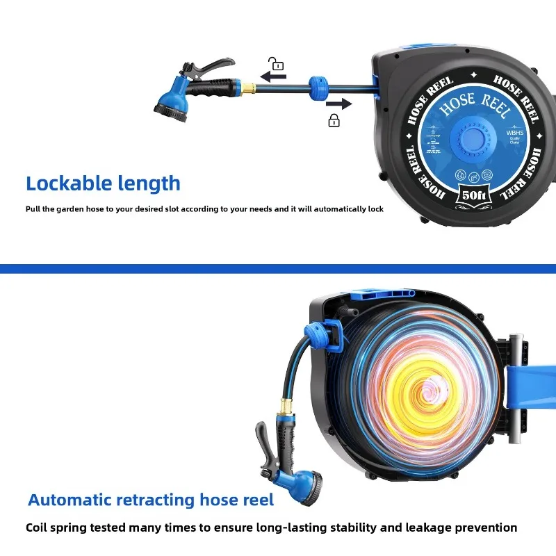 Water pipe automatic rewinder car wash water gun telescopic pipe reel automatic telescopic water drum