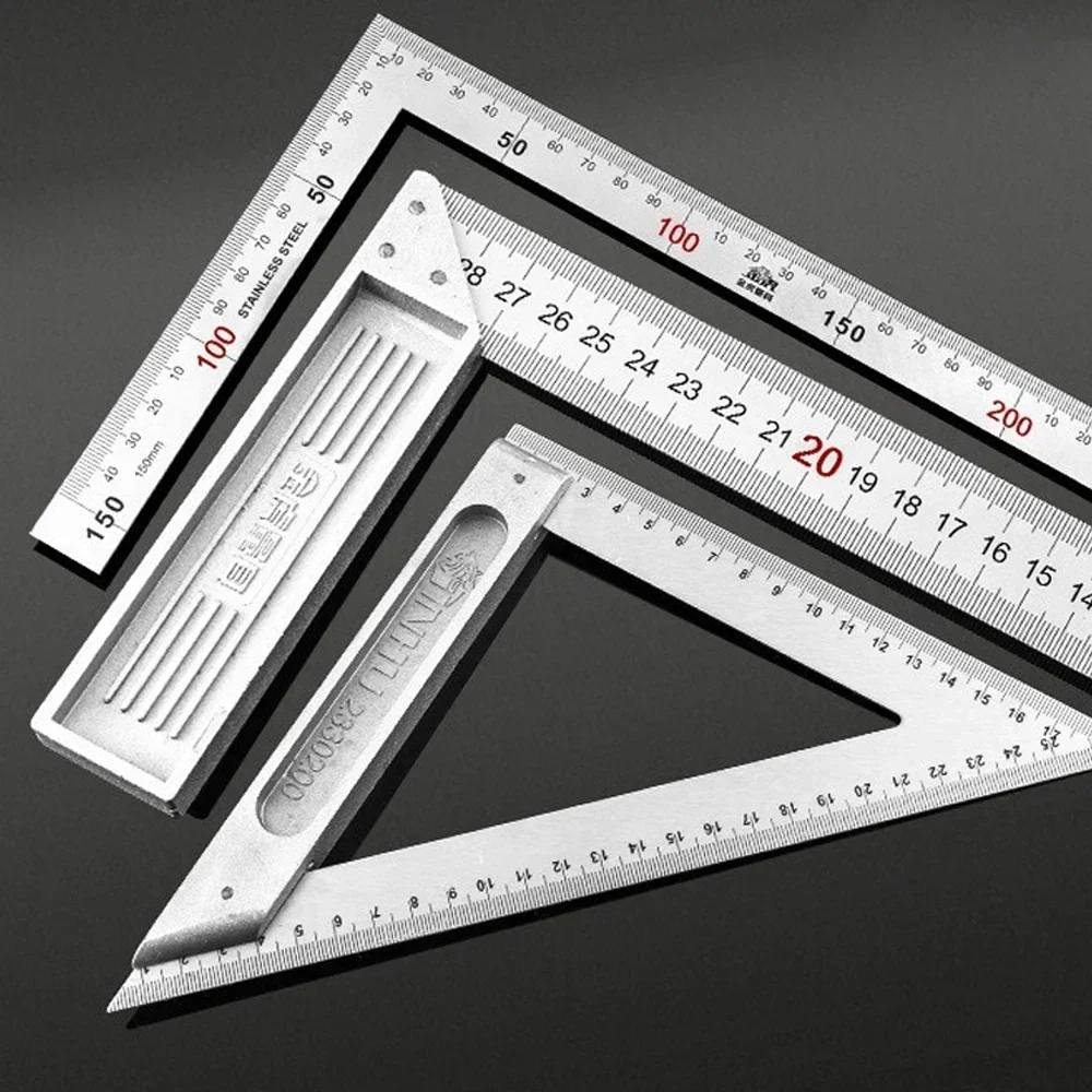 Right Measuring Woodworking Tools Angle Aluminum Turning Alloy Square 90 Gauge Turning Steel Ruler