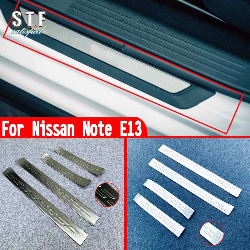 

For Nissan Note E13 2020 2021 2022 Car Accessories Door Sill Protectors Cover Trim Molding Decoration Stickers