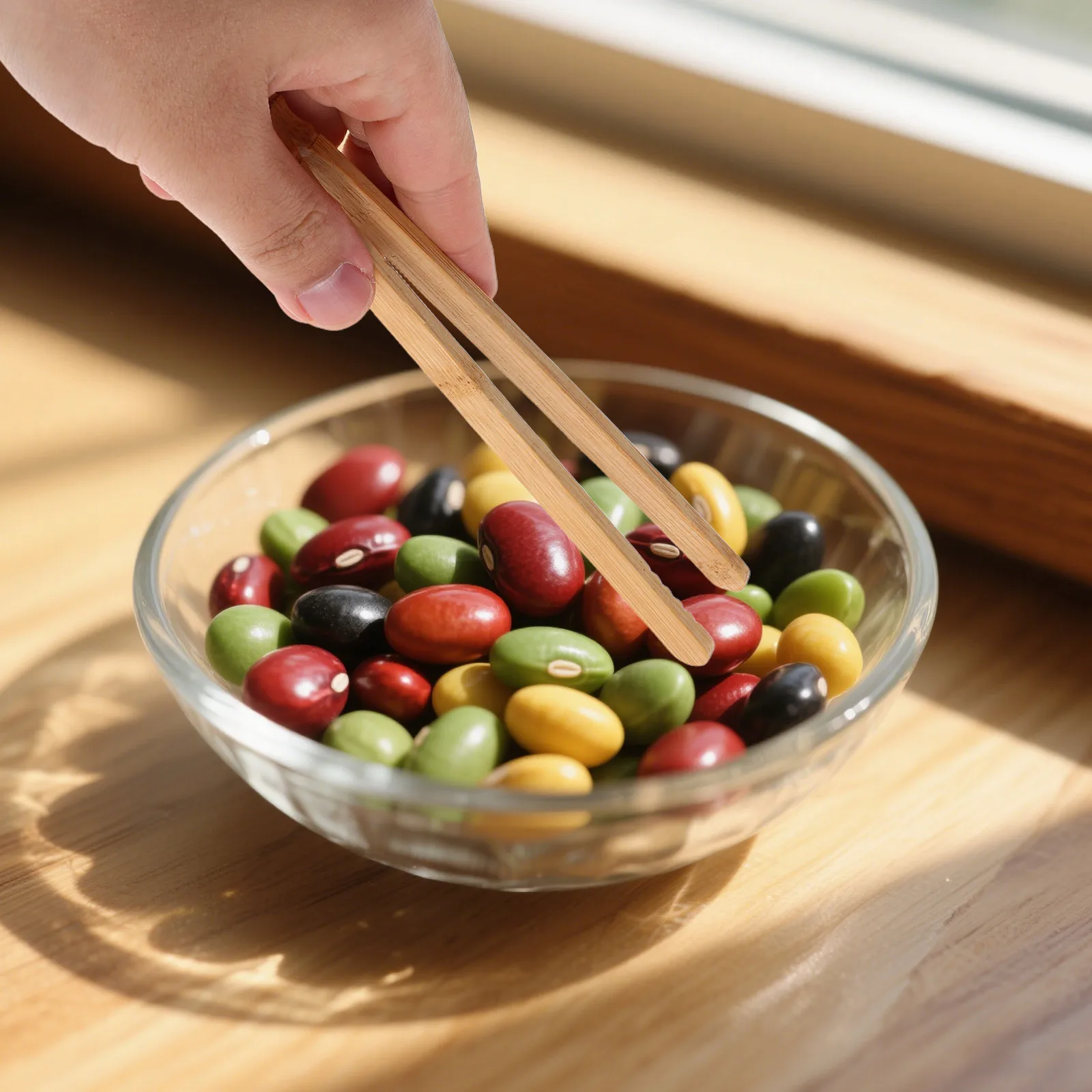 4 szt. Drewniane narzędzia edukacyjne dla dzieci rozwijające motorykę małą, gra treningowa z klipsami i szczypcami.