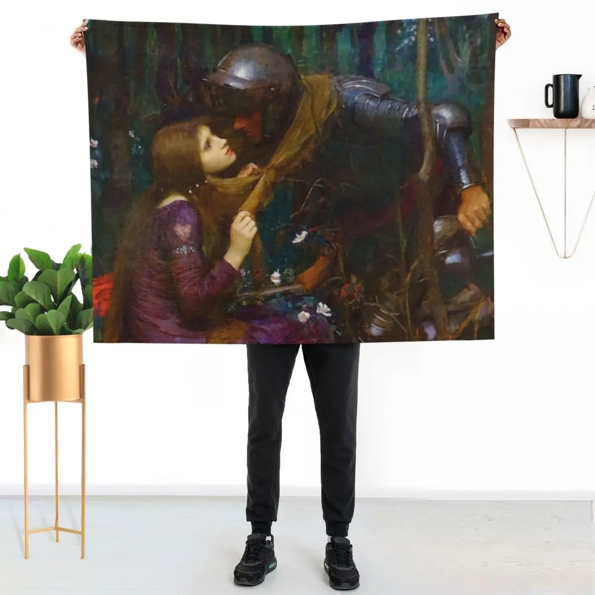 La Belle Dame Sans Merci - John William Waterhouse Throw Blanket Plaid warm for winter heavy to sleep Sleeping Bag Blankets