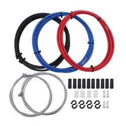 Bike Brake Cable Set Bike Brake Cable Gear Shifter Cable Wire 6pcs Set Reliable Bicycle Brake Shift Derailleur Cable Kit