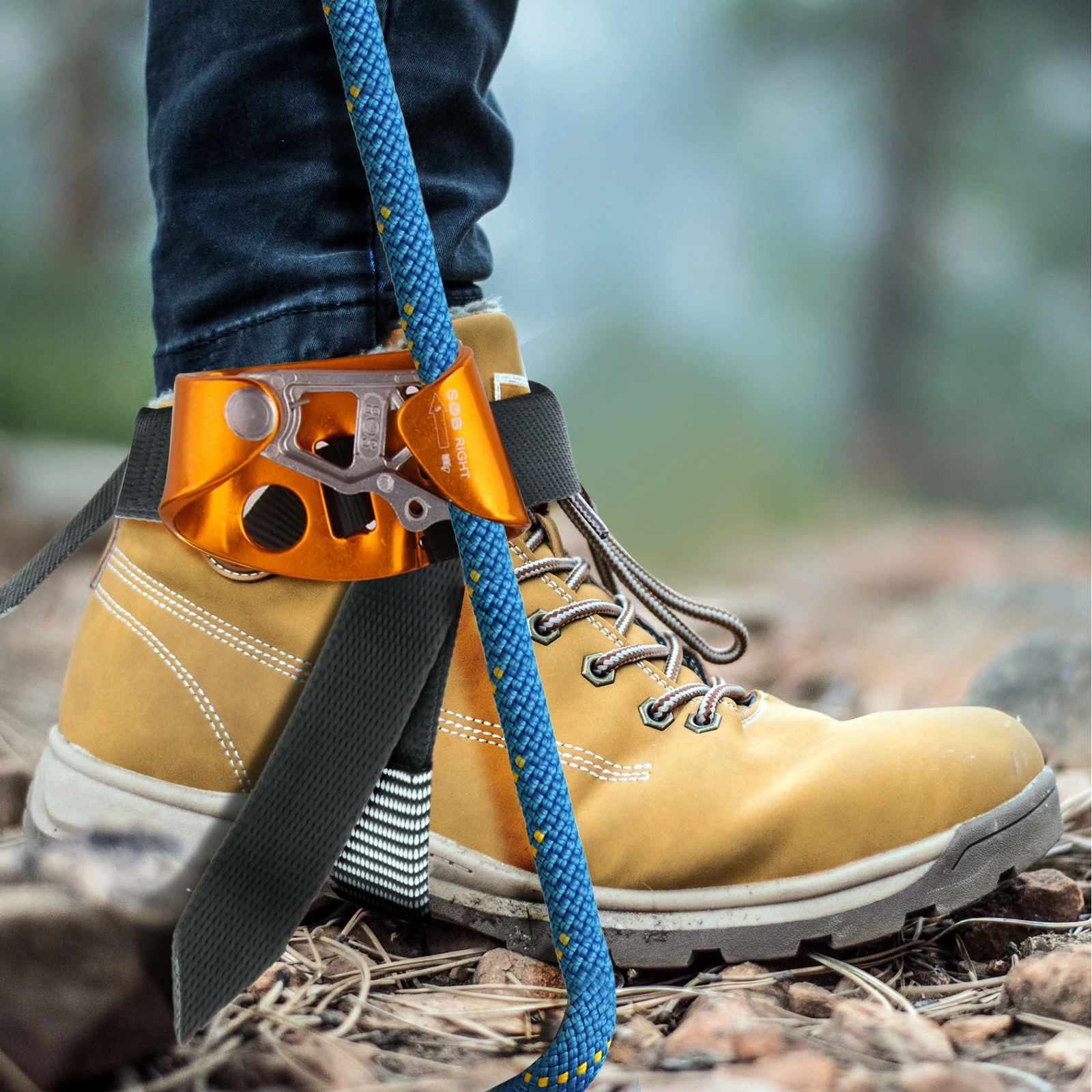 Professional Mountaineering Abseiling Rock Climbing Right Or Left Foot Ascenders Equipment Outdoor Protective Accessories