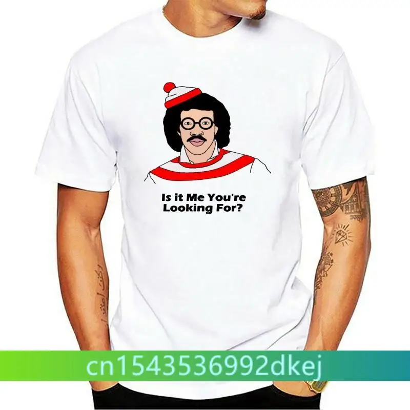 

Lionel Richie Hello Is It Me You're Looking For T-Shirt Unisex Funny Adult Waldo TEE Shirt New Funny Cotton