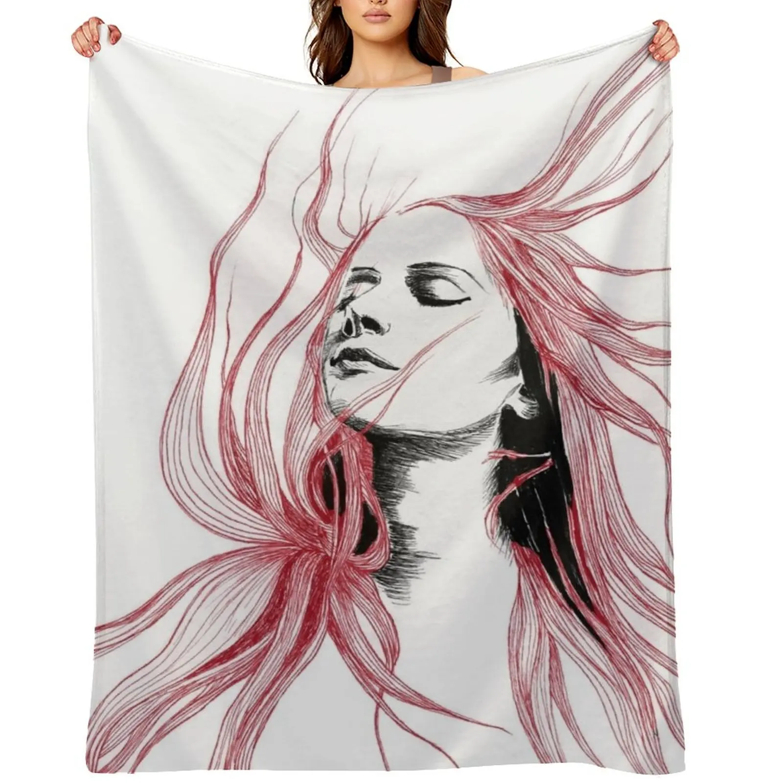 

Red girl Throw Blanket wednesday Luxury Brand Soft Beds Tourist Blankets