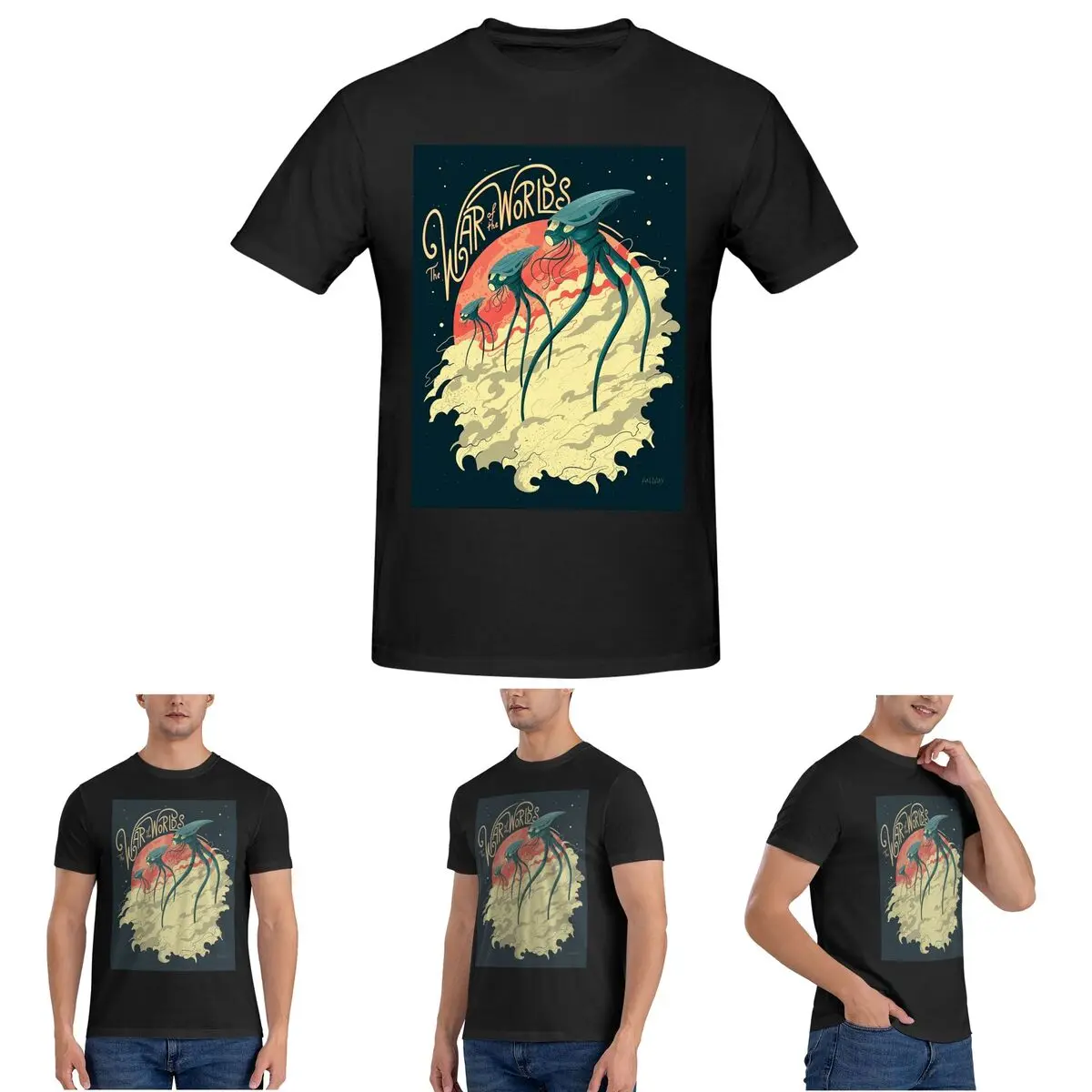 

War Of The Worlds T-Shirt for Men Cotton Oversized T Shirts Men's Tees Short O-Neck Summer Clothes Tops S-6XL