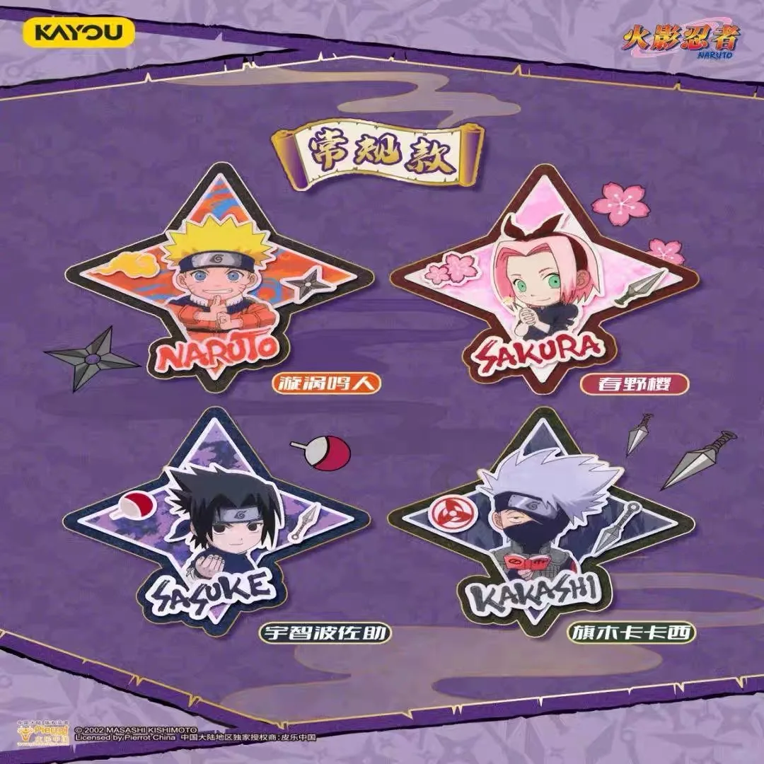 KAYOU Neue NARUTO Youth Edition Companion Series Vlies-Abzeichenkarte Originalverpackung Anime Peripheral Collection Festival-Geschenk