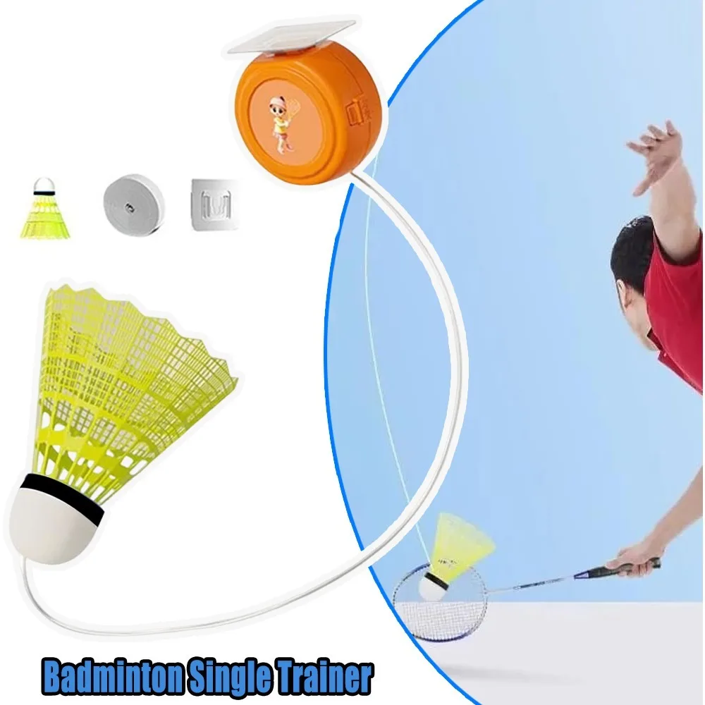 

Solo Badminton Practice Rebounder Ceiling Hanging Sticky Rebound Trainer For Badminton Racket Set Beginners Adult Kids Indoor