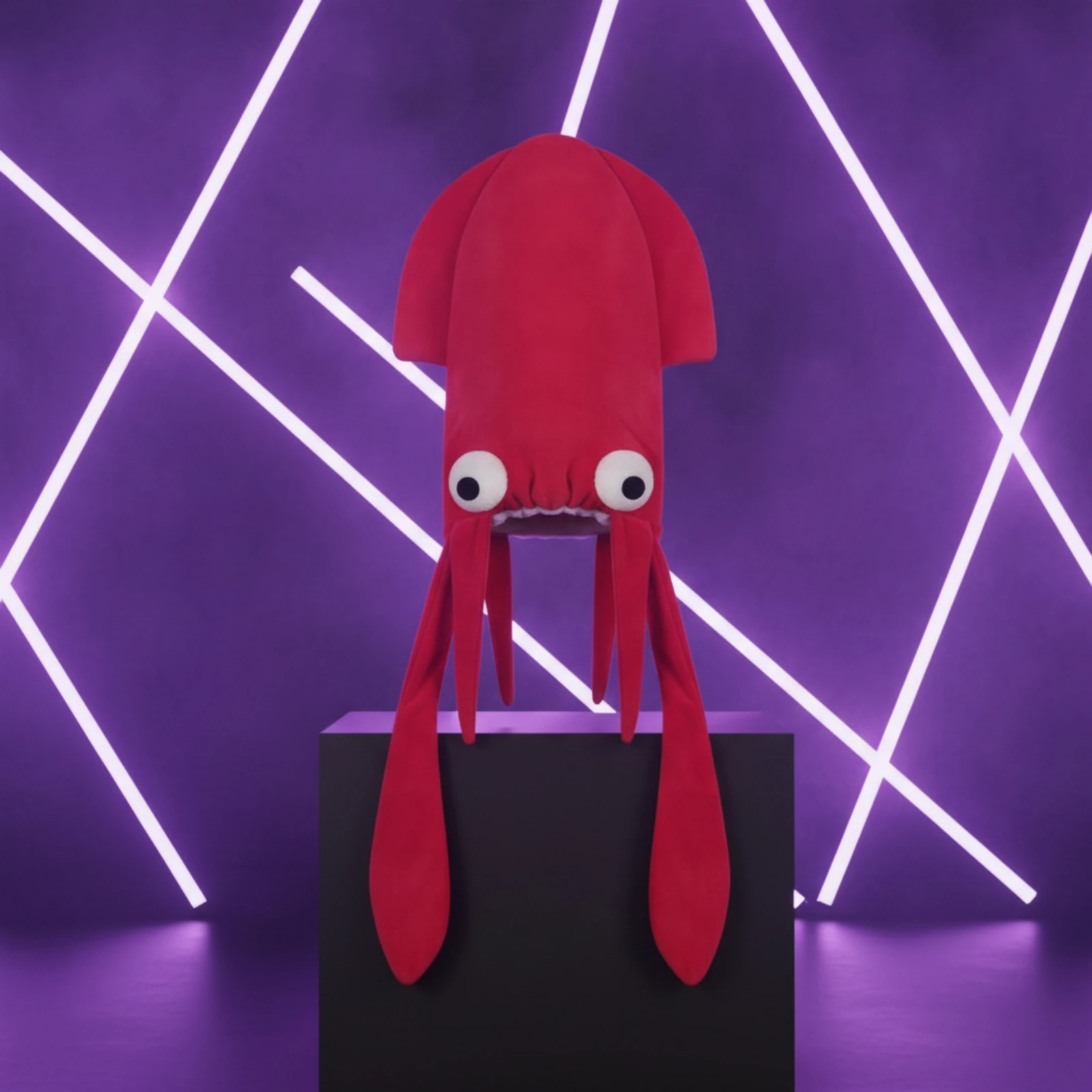 Squid Costume Hat Soft Squid Hat Costume Headpiece Funny Accessory Eye-Catching for Cosplayers, Halloween, Cosplay
