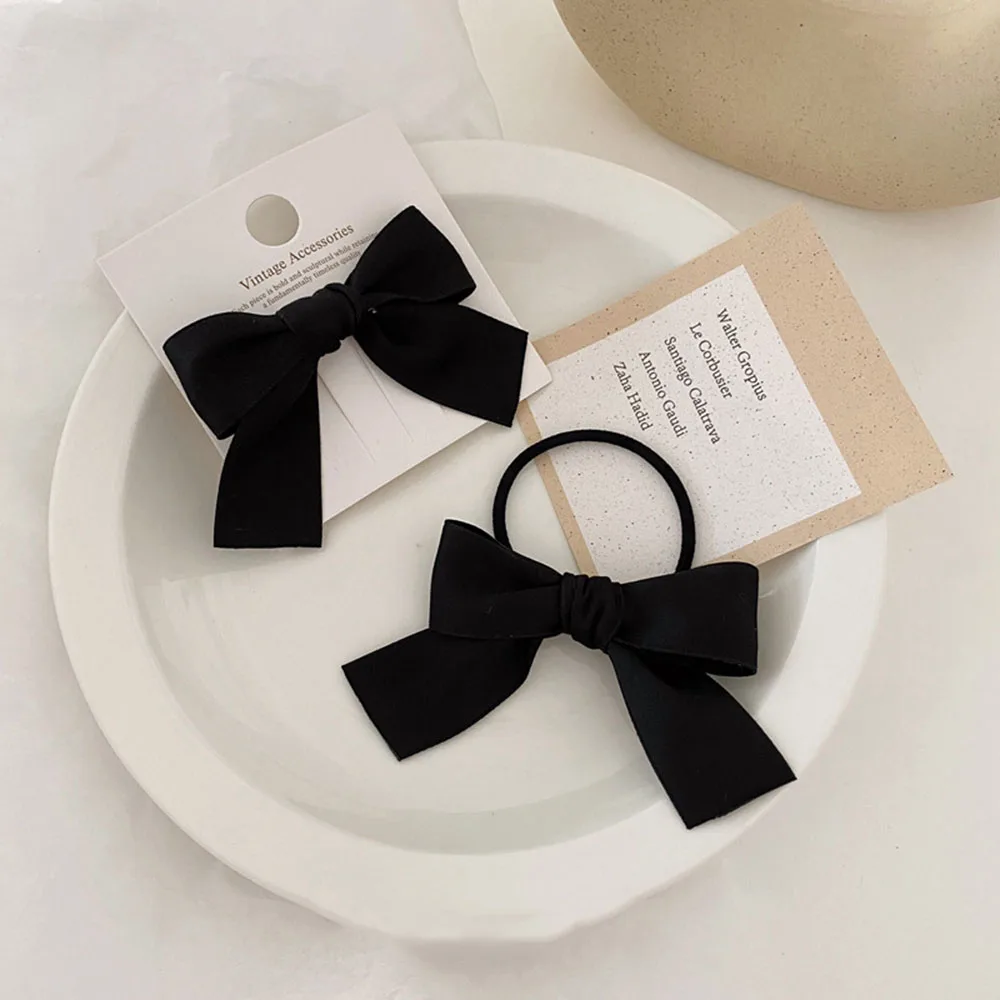 1 PC Korean Bow Knot Hair Tie Scrunchies For Women Fashion Ribbon Elastic Hair Bands Bow Ponytail Ties Hair Accessories