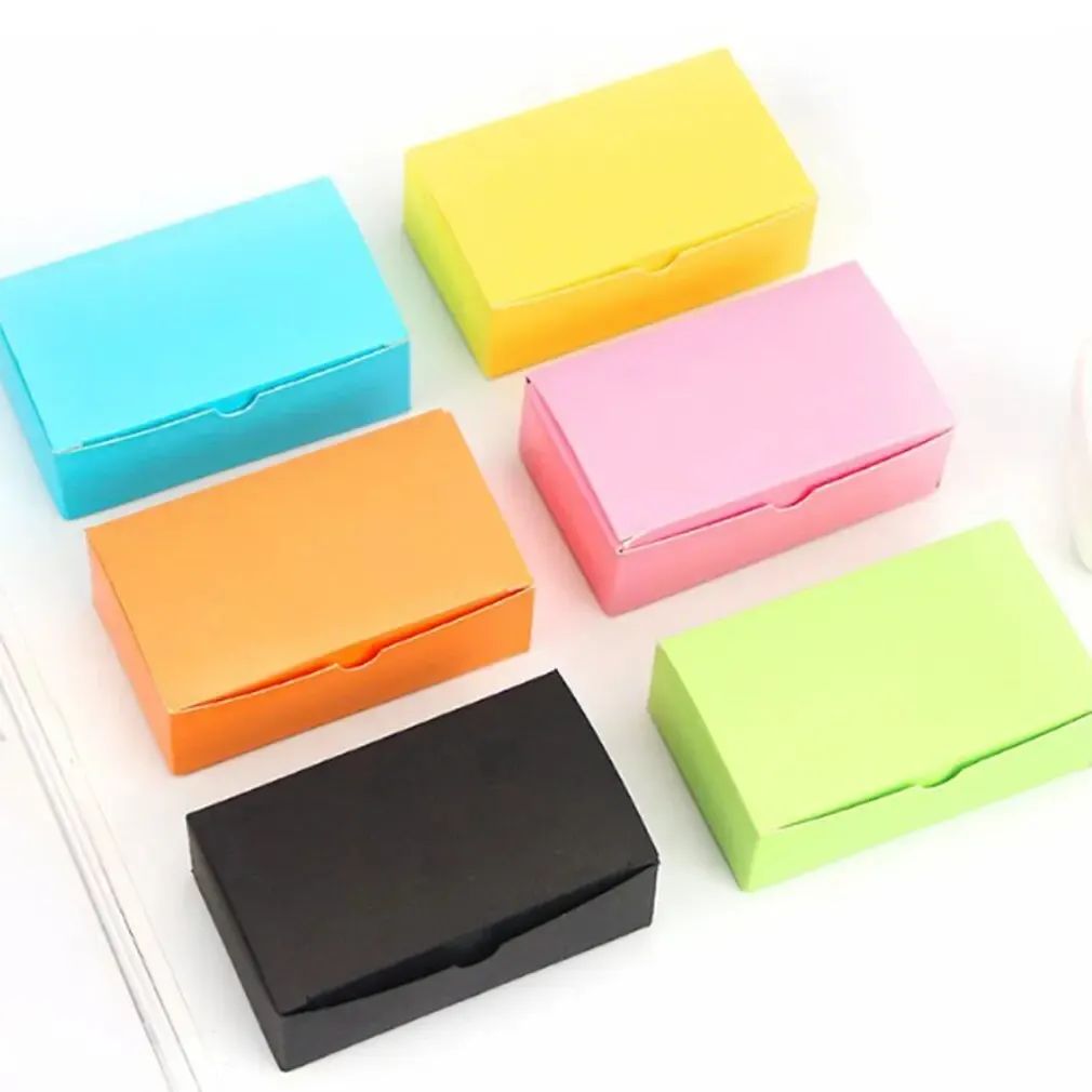 100pcs Multi-use Cards Blank DIY Cards Graffiti Rounded Small Cards Word Cards Sticky Note Card Message Cards Random Box Color