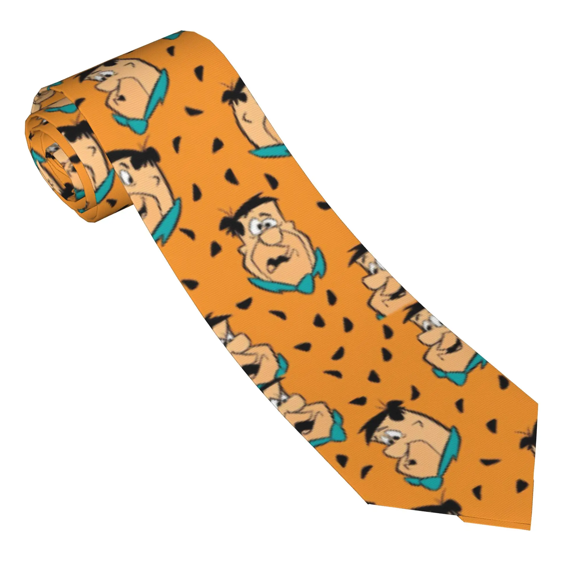Fred Neckties Men Fashion 8 cm Neck Ties The Flintstonese for Mens Suits Accessories Gravatas Wedding Accessories Office