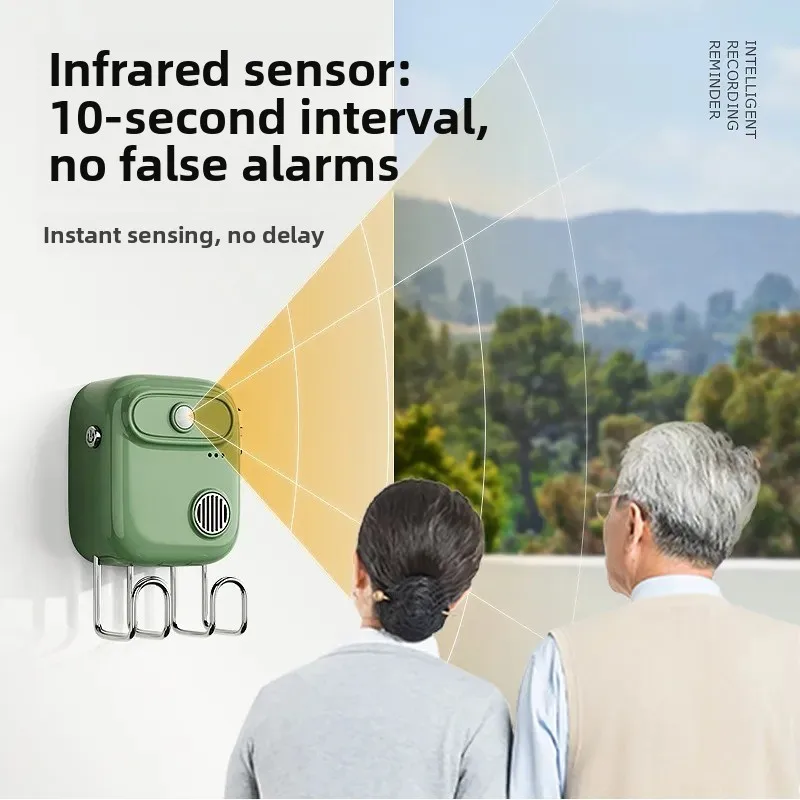 For Elderly Anti-Forget Key Sensor Intelligent Voice Home Reminder Go Out Alert Smart Safety Device for Seniors Care